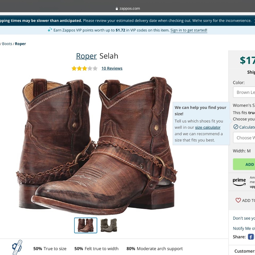 Roper Selah Boots size 9